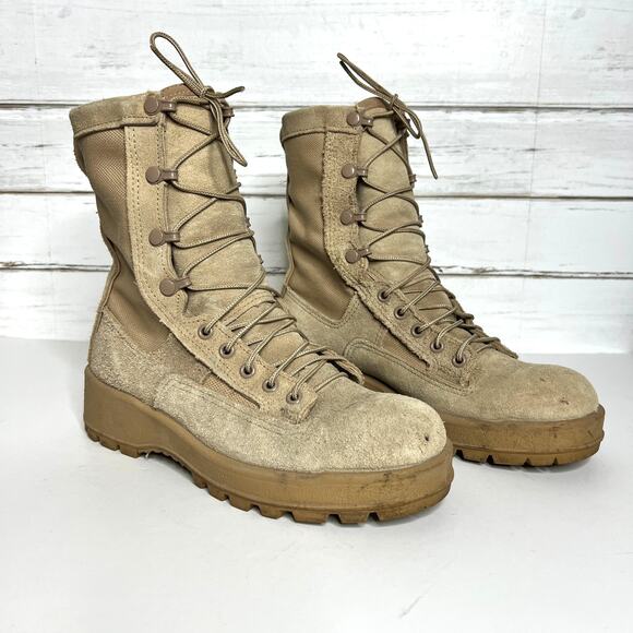 Altama Gore-tex Tan Lace Up Military Boot Vibram Shoe Size 6 Wide - Picture 2 of 9